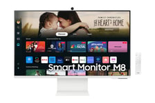 Samsung 32" M80D UHD White Smart Monitor with Speakers and Remote