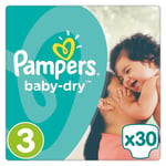 Pampers Baby Dry Nappies Carry Pack, Size 3 (Midi) - 30 Nappies