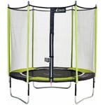 Kangui - Trampoline de jardin 244 cm + filet de sécurité JUMPI Vert/Noir 250