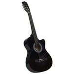 vidaXL klassisk western cutaway-guitar med 6 strenge 38" sort