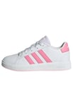 adidas Grand Court Lifestyle Tennis Lace-Up Shoes Basket, Cloud White/Bliss Pink/Clear Pink, 38 2/3 EU