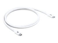 Club 3D - Thunderbolt-Kabel - 24 Pin Usb-C (Hane) Till 24 Pin Usb-C (Hane) - Usb4 / Thunderbolt 3 / Thunderbolt 4 / Thunderbolt 5 / Displayport 2.1 - 48 V - 5 A - 1.2 M - 4K540hz Stöd, 8K240hz Stöd, 16K60hz Stöd, Usb-Strömförsörjning (240W) - Vit