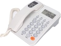 KX-T2027CID Téléphone Filaire,Téléphone Fixe avec écran LCD,Téléphone de Bureau pour Bureau à Domicile,Hôtel,Téléphones Fixes Filaires avec Répondeur,Appel Semi-Mains Libres,(Blanc)(Q1419)