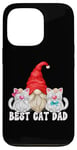 Coque pour iPhone 13 Pro White Cat Owner Grandpa Gnome Motif For Men And Best Cat Dad