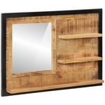 Vidaxl - Miroir avec étagères 80x8x55 cm verre et bois massif manguier Brun