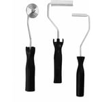 Fei Yu - 3 pcs Rouleau Débulleur, Bulle Paddle Outil, Fibre de Verre d'Alliage d'Aluminium, kit pour Moule, Résine, Composite