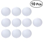 STOBOK 10 Pcs 10" White Round Chinese Paper Lanterns Folding Hanging Decorative Paper Lantern for Home Decor Wedding Party