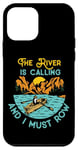 iPhone 12 mini Rowing Row Boat Retro Vintage The River Is Calling And I Case