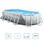 Intex - Prism Frame - Piscine avec pompe de filtration - 503x274x122 cm - Ovale - Piscine intérieure - Accessoires inclus