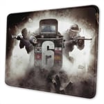 Anime Rainbow Six Siege Mouse Pad Extended with Non-Slip Mouse Mat Rubber Durable Stitched Edges Mousepad for Gaming Keyboard Laptops 7.9 X 9.5 in