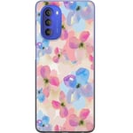 Motorola Moto G51 5G Transparent Mobilskal Blomsterprakt