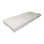 Matelas orthopédique pour lit simple en mousse polyuréthane et revêtement coton, coloris blanc, 190 x 16 x 80 cm, avec emballage renforcé - Dmora