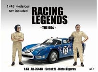 Set de 2 FIGURINES PILOTES sixties Racing Legend 1/43