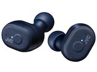 JVC écouteurs True Wireless, Embouts à mémoire de Forme, résistant à l'eau (IPX5), Bluetooth 5.1, HA-A11T-A (Bleu)