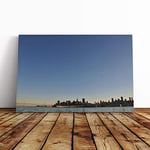 Big Box Art Canvas Print Wall Art Golden Gate Bridge San Franciso Skyline | Mounted & Stretched Framed Picture | Home Decor for Kitchen, Living Room, Bedroom, Hallway, Multi-Colour, 30x20 Inch