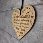 My Valentine Engraved Heart Valentines Gift For Him Her Valentines Card Present