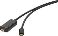 Renkforce Rf-3421676, 3 M, Usb Type-C, Mini Displayport, Hankoppling, Hankoppling, Rak