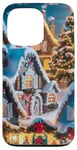 Coque pour iPhone 13 Pro Village Enneigé Hiver Neige Noël Modèle Flocons De Neige