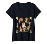 Womens angel cherub antique heavenly victorian V-Neck T-Shirt