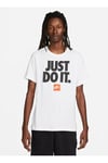 T-Shirt Nike Homme Manche Courte dz2989 100 Just Do It Blanc Original