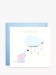 Susan O'Hanlon Elephant Baby Boy New Baby Card