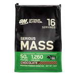 Optimum Nutrition Serious Mass Protein Powder High Calorie Mass Gainer with Vitamins, Creatine and Glutamine, Chocolate, 16 Servings, 5.45 kg