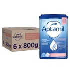 Aptamil Hungry Baby Milk Powder Formula, from Birth, 800g (Pack of 6)