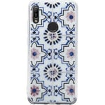 Coque pour Huawei Y6 2019 Rigide avec Motifs Inspiration Orientale, Bleu