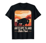 Antelope Island State Park Retro Bison Wildlife Utah T-Shirt