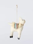 John Lewis Trinket & Treasure Felt Alpaca Tree Decoration