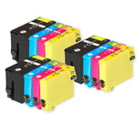 12 Ink Cartridges XL (Set) for Epson WorkForce WF-3620 WF-7620DTWF WF-3640DTWF