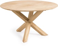 Teresinha, Udendørs spisebord, natur, H76x150x150 cm, teaktræ