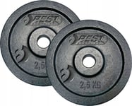 Best Sporting Best Sporting Black Cast Iron Weight Plate 2X2.5Kg Fi 30Mm