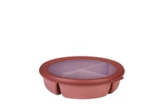 Mepal - Bol bento Cirqula 3 cases multi-usage rond - Boîte de conservation hermétique - Conserver un repas séparé - Meal prep containers & boîtes alimentaires – Vivid mauve