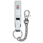 Victorinox, Passe-ceinture "Multiclip" avec chaînette, Couteau de Poche Suisse, accessoires, Multifonction, Étui, argent