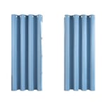 MRTREES Blue Curtains For Bedroom 66 Drop 2 Panels Eyelet Thermal Curtain for Living Room Soft Texture Window Treatments for Kids 46x66 Inch 117x167 CM