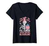 Womens I Am Not The Bigger Person I Will Curse Your Bloodline Funny V-Neck T-Shirt