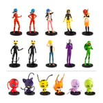 P.M.I. Miraculous Pencil Toppers - 8 Pack Deluxe Box -including 2 hidden rare characters (S1) (Random) (MLB2070)