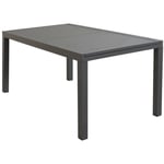 Table d'extérieur extensible 160-240x90x75 cm en aluminium peint taupe - Cremona