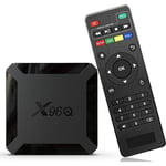 Boitier iptv Android TV Box X96Q Smart TV Box WiFi 2+16 Go avec Allwinner H313 TV Box Android 10.0 Prend en Charge 4K HD Multimédia