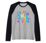 This Girl Glows For Kids Tie Dye Bright Colors 80's And 90's Raglan Baseball Tee