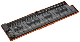 Korg nanoKEY Fold - Foldable 25 Key MIDI Keyboard Controller with USB-C and TRS-MIDI - Lava Orange