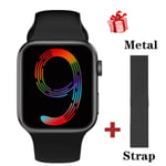 IWO Series 9 Smart Watch I9 Pro Max Trådlös laddning Bluetooth -samtal Sport Sömnpuls Män Kvinna Smartwatch För Apple-telefon Black A And BKN With Original Box