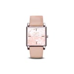 Selvine Montre Femme Cadran 28 mm en Alliage Marbre Rose Et Bracelet Rose Clair en Cuir SPHO7