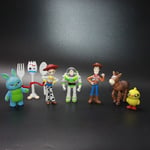 1 Set 7 Disney Toy Story 4 Woody Buzz Lightyear Jessie 8cm Figure Figures Toys