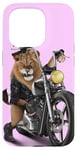 Coque pour iPhone 15 Pro Lion Riding Classic Chopper Moto