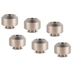 Optimus Hardtube Fitting, 12 mm, 6er-Pack mit Werkzeug - Satin Nickel