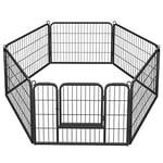 Yaheetech Parc Enclos Chien Chiot Lapin Rongeur Cage Clôture Chenil en Métal Interieur Pliable 80x60 cm