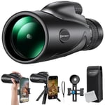 K&F Concept Télescope monoculaire HD 8-32X50 Zoom continu avec Clip pour téléphone Portable pour l'observation des Oiseaux, la Chasse, la randonnée, Le Concert