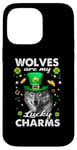 iPhone 14 Pro Max Wolves Are My Lucky Charms St Patricks Day Irish Wolf Case